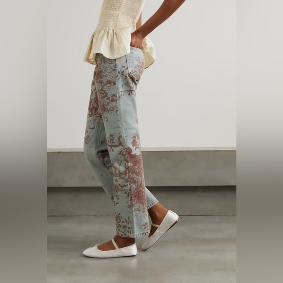 NWB Loeffler Randall Leonie Mary Jane Ballet Flats in Ivory Satin, 7.5 - Picture 2 of 7